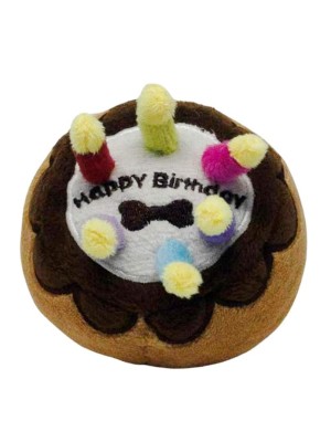 MORDEDOR PET DE PELUCIA BOLO ANIVERSARIO 10CM UN. RIO TIJUCAS