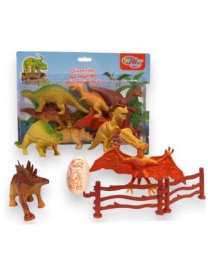 KIT DINOSSAUROS SORTIDOS C/11 PCS UN. WELLMIX