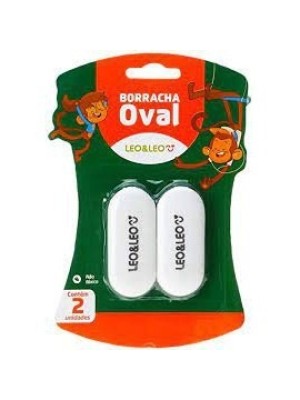 BORRACHA BRANCA OVAL C/2PCS UN.